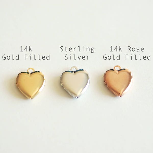 Wholesale Gold Filled Heart Locket l Gold Heart Locket Pendant Charm, Photo Locket, Gold Locket Charm Pendant, Gold Filled Charms Wholesale