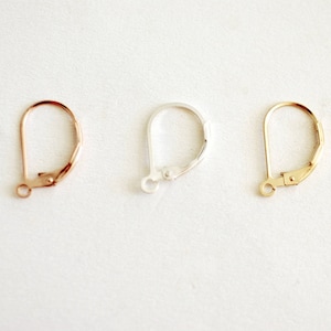 Leverback Earrings- 14k Gold Filled, Sterling Silver, 14k Rose Gold Filled , Latch Back Earrings with open ring, Hinged Earrings, Earwires