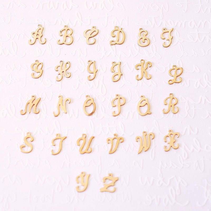 Cursive Letter Beads - Etsy