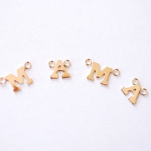 Wholesale Gold Filled Initial Letter Charm Connector Link l Alphabet Letter Charm Pendant Personalized Charm Permanent Jewelry [GFCH4]