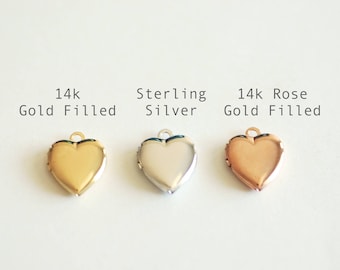 Wholesale Gold Filled Heart Locket l Gold Heart Locket Pendant Charm, Photo Locket, Gold Locket Charm Pendant, Gold Filled Charms Wholesale