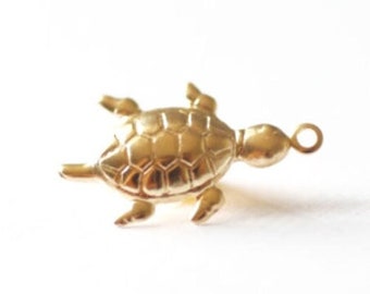 Wholesale 14k Gold Filled Turtle Charm l Gold Turtle Charm, Sea Turtle Charm, Gold Filled Charms, Gold Filled Turtle Charm,  SEA03