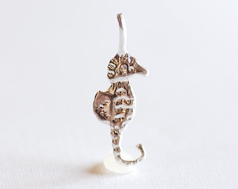 Sterling Silver Seahorse Charm- 925 Sterling Silver Seahorse Charm, Silver Sea Life Charm, Silver Sea creature, Seahorse, wholesale, 141