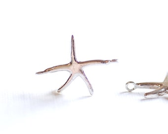 Sterling Silver Starfish with Granulation Charm