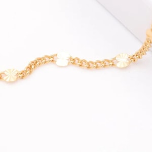 2mm x 2.5mm Starburst Chain, Gold-Filled Bulk Spool Pay Per Foot Jewelry Making Chain l Permanent Jewelry Starburst Curb Chain [ STA-02 ]