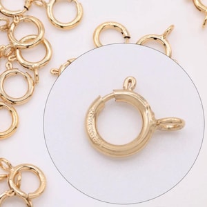 6 mm gesloten veerringsluiting - 1/20 gold filled veerringsluiting VERKOCHT PER STUK