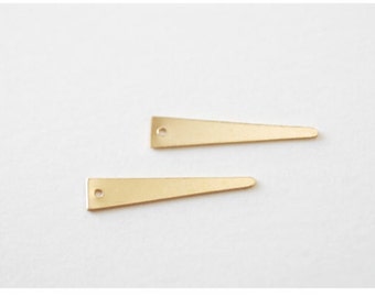 2 Pieces 14K Gold Filled Spike Point Dagger Thin Delicate Charm