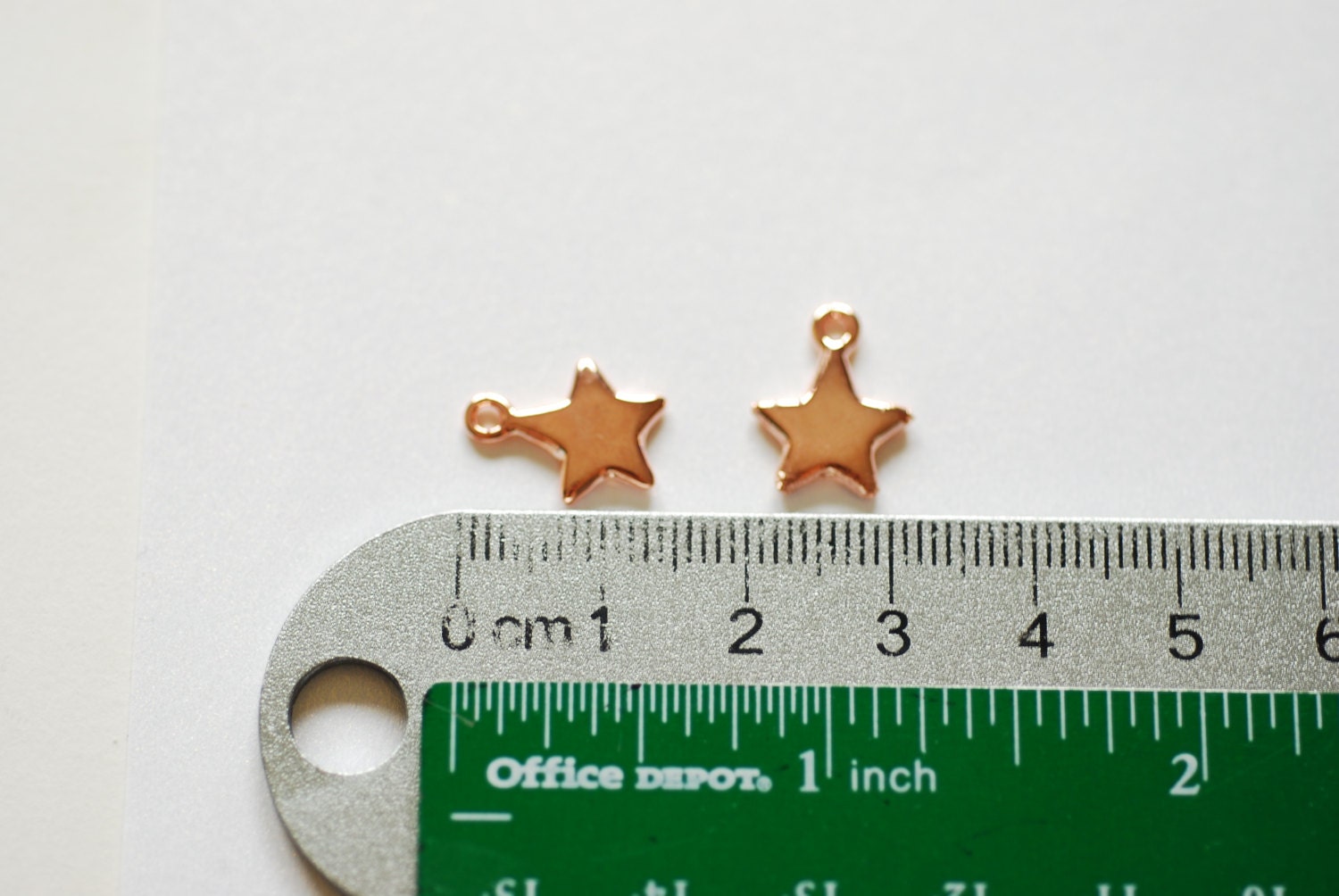 Shiny Vermeil Rose Gold Star 18k Gold Plated Over Sterling Etsy