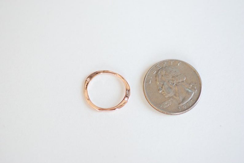 Vermeil Rose Gold Eternity Circle Vermeil Connector 18k Gold Etsy