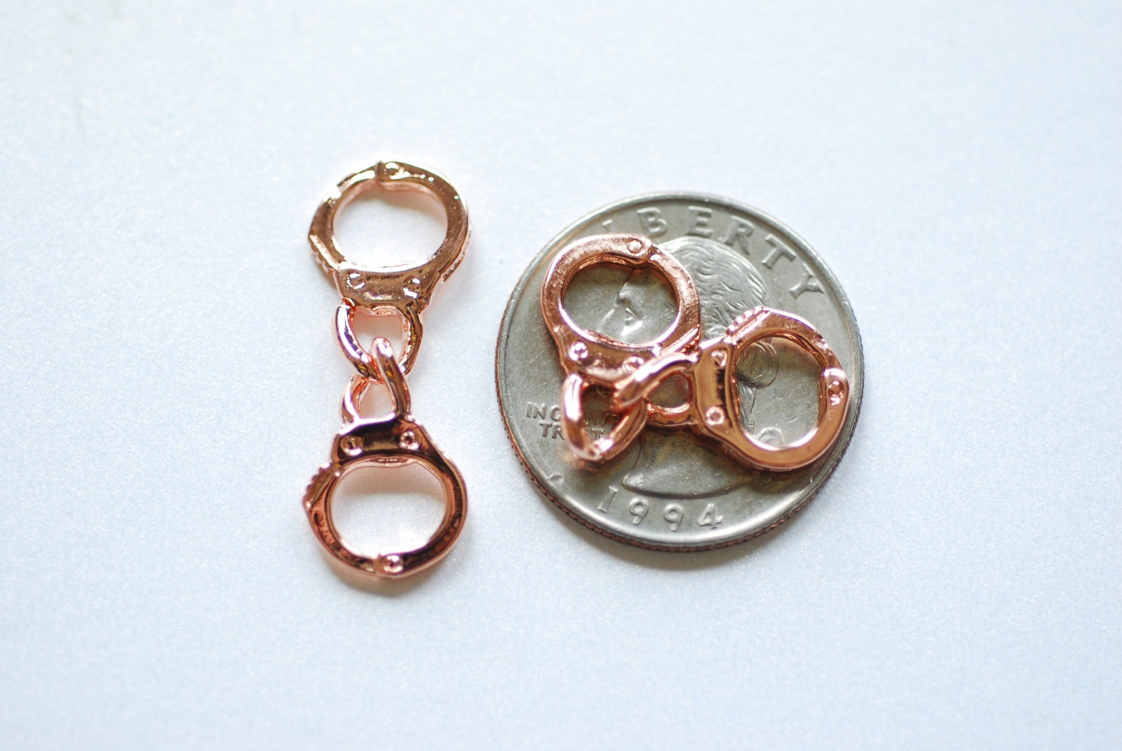 Vermeil Rose Gold Handcuffs, 18k Gold Plated Over Sterling Silver