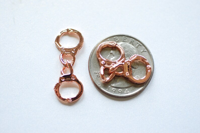 Vermeil Rose Gold Handcuffs 18k Gold Plated Over Sterling Etsy