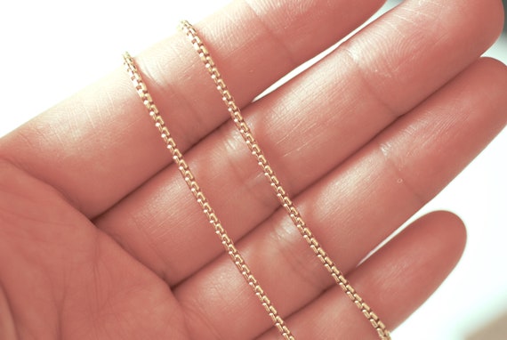 14K Goldfilled Box Chain Bulk on Spool, Wholesale gold chains for jewelry  making