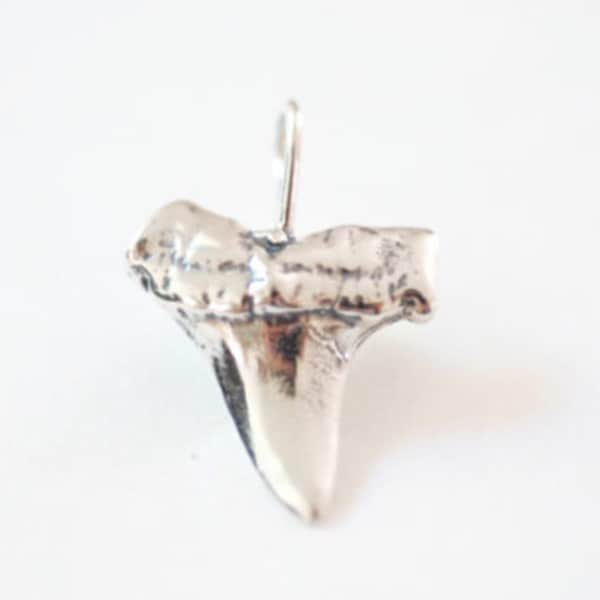 Sterling Silver Shark Tooth Pendant,Large Shark tooth, Vermeil or Sterling Silver Shark tooth, Silver Shark tooth Charm 12