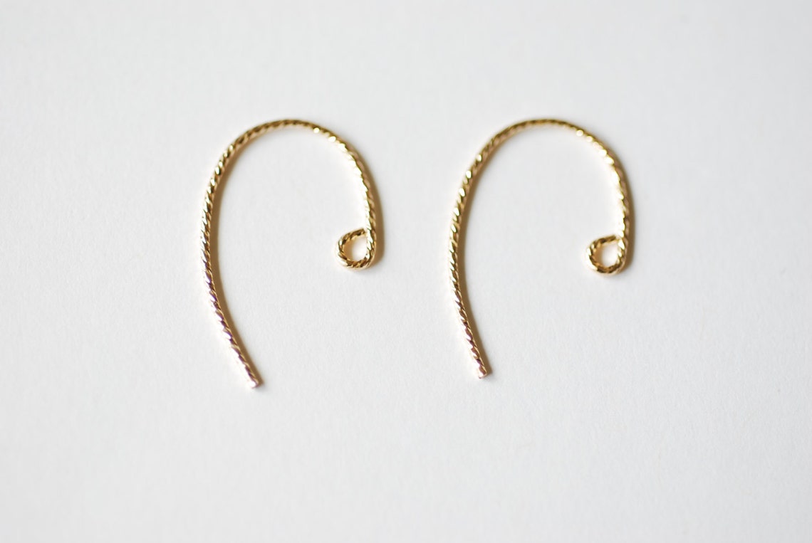 14k Gold Filled Sparkle Swoop Ear Wire 14K Gold Filled - Etsy