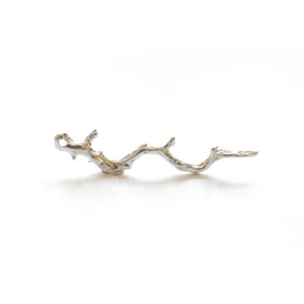 Sterling Silver Twig Branch Connector Pendant- 925 silver branch charm connector, branch connector, large branch, Wholesale Beads, 192
