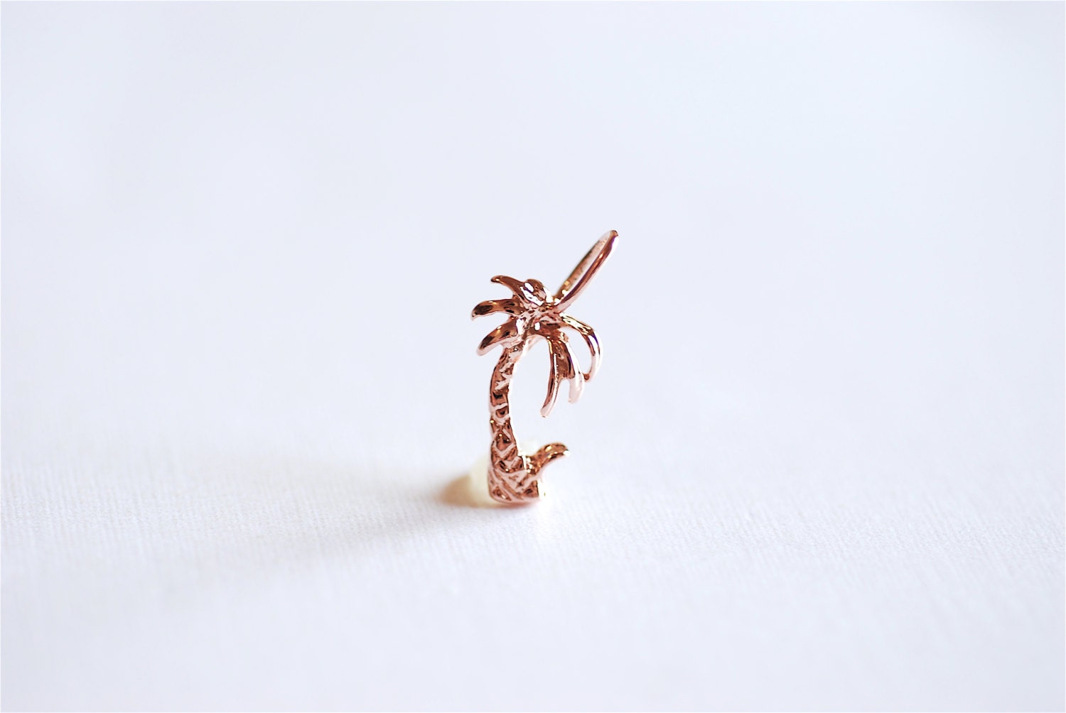Pink Rose Gold Vermeil Tropical Palm Tree Charm Pendant 18k Etsy