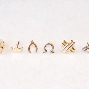 14k Gold Filled or Sterling Silver Stud Earrings - Everyday Earrings Gifts Tiny Dainty Earrings Minimalist Jewelry Wholesale [ ER-STU-BOX ]