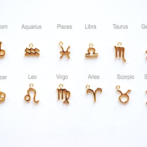 Small Zodiac Vermeil 18k Gold Over 925 Etsy