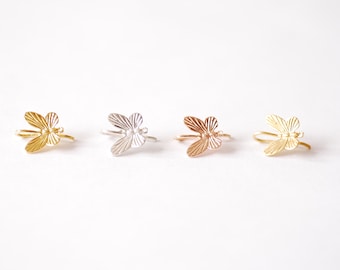 Butterfly Ear Wire Earrings - Vermeil Gold or Sterling Silver Insect Butterfly Bee HoneyBee Ear Wire Findings Component Ear Hook, 521