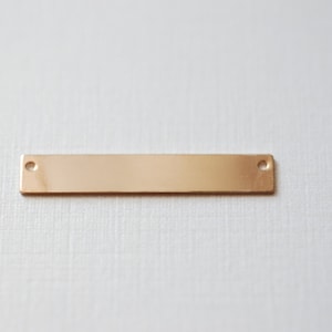 14K guldfylld blank stämpelstång - Stämpelstång, Guldförbindningsstång, Blank stämpelstång, 14K guldfylld rektangulär stämpelstång 24g