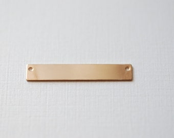 14K gold filled blank bar- Stamping Bar, Gold Connector Bar, Blank Bar, 14kt Gold Filled Rectangle Bar 24g Stamping Blank