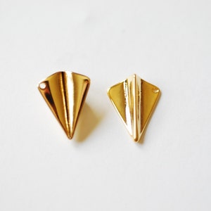 Silver or Gold 3D Paper Airplane Charm