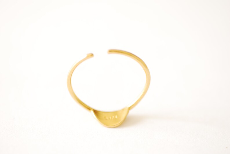 Hammered Half Circle Ring 925 Sterling Silver or Vermeil 18k Gold ...
