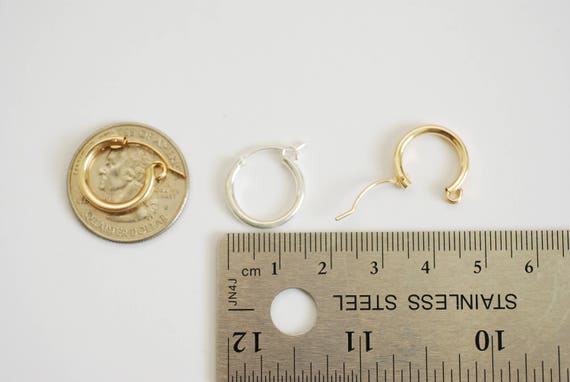 14k Rose Gold 15mm x 2mm Lightweight Hinged Hoop Earrings 14k Rose Gold 15mm x 2mm Lightweight Hinged Hoop Earrings