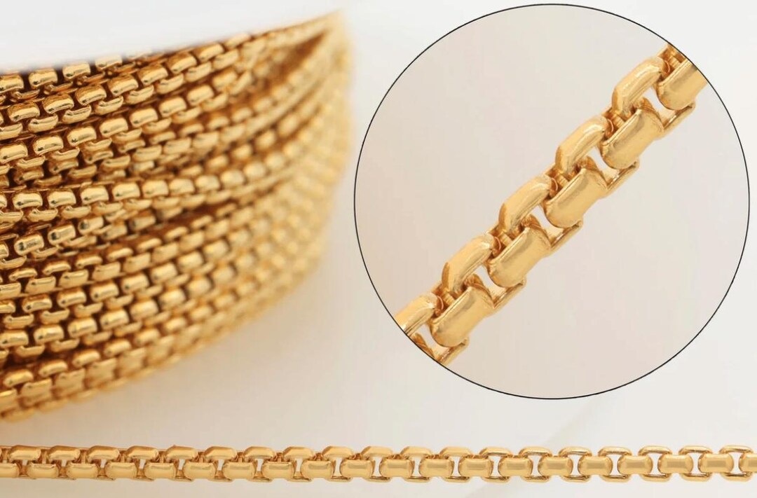 1mm Venetian Box Chain, 14/20 Gold Filled and 925 Sterling Silver