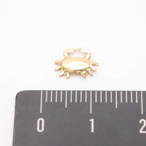 K&ouml;nnte beinhalten: Ein goldfarbener Krebsschmuckanh&auml;nger. Der Anh&auml;nger ist etwa 2,5 cm gro&szlig; und aus Metall.
