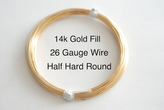 Pay by Foot, 14k Gold Filled Wire 26 Gauge Gold Filled Wire, Gold Wire, 26  Gauge Wire/Half Hard Wire/Jewelry Wire/Earring Wire/Necklace Wire