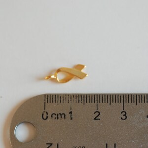 Matte Vermeil Gold Breast Cancer Ribbon 18k Gold Plated - Etsy