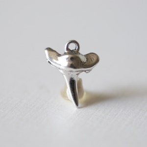 Sterling Silver Small Shark Tooth Pendant, Small Silver Shark tooth charm, Vermeil shark tooth 94