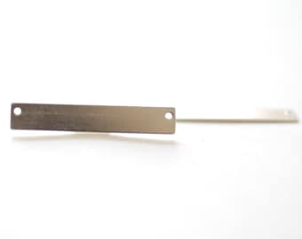 Sterling Silver blank bar- Stamping Bar, Silver Connector Bar, Silver Blank Bar,Sterling Silver Bar Stamping Blank Bar Charm Pendant