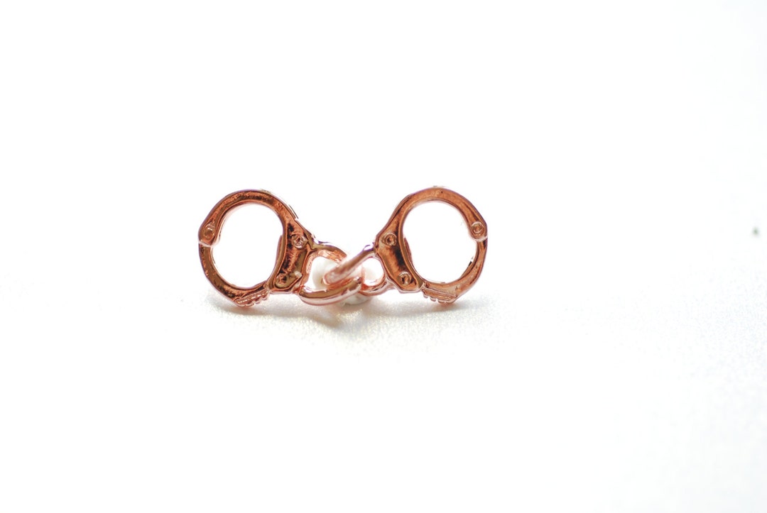 Vermeil Rose Gold Handcuffs, 18k Gold Plated Over Sterling Silver