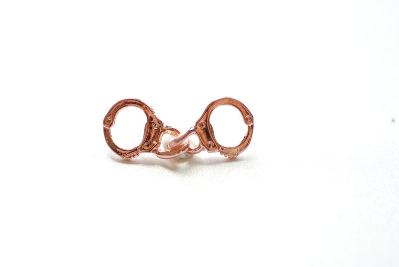 Vermeil Rose Gold Handcuffs 18k Gold Plated Over Sterling Etsy