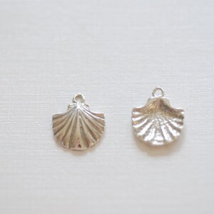 Sterling Silver Sea Shell Charm – Beach Holiday Nautical Pendant For Bracelets