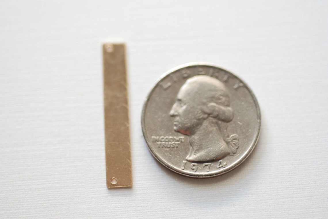14K gold filled blank bar Stamping Bar Gold Connector Bar Etsy