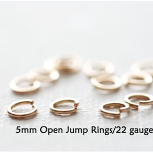 5mm Offener Sprünge Ring 14k Gold Filled 20 Gauge 25 Stk Schmuckstücke von VermeilSupplies