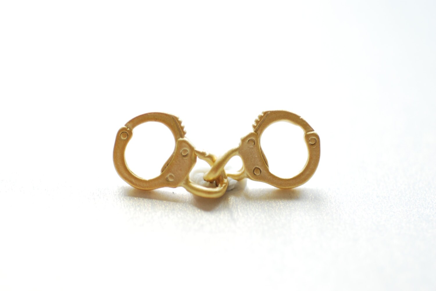 Vermeil Matte Gold Handcuffs 18k Gold Plated Over Sterling Etsy