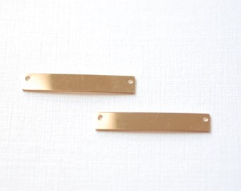 14K gold filled blank bar- Stamping Bar, Gold Connector Bar, Blank Bar,14kt Gold Filled Rectangle Bar 24g Stamping Blank