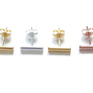 Sterling Silver, Gold, Rose Gold, Bar Earrings, Bar Stud Earrings, Line Earrings, Minimal Post Earrings, Ear Climbers, earring ear crawlers