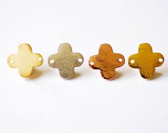 Sterling Silver Quatrefoil Four Leaf Clover Charm Connector- 925 Silver Quatrefoil Flower Charm, Sterling Silver Quatrefoil Link Spacer, 208