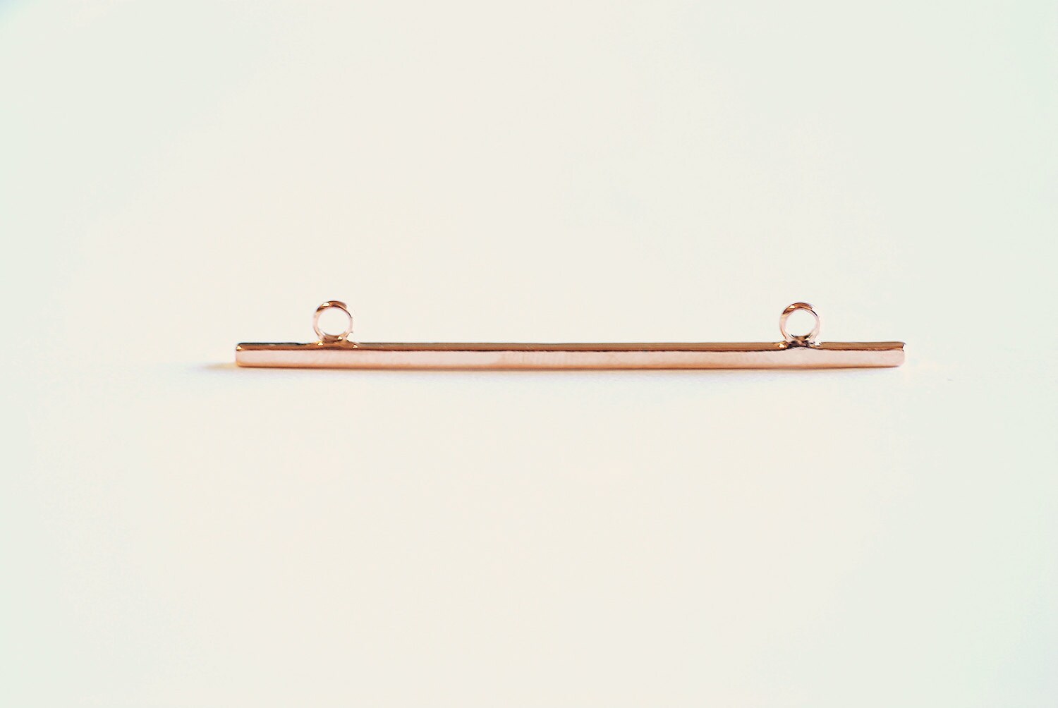 Shiny Pink Rose Gold Long Bar Connector Charm 22k Gold Plated - Etsy