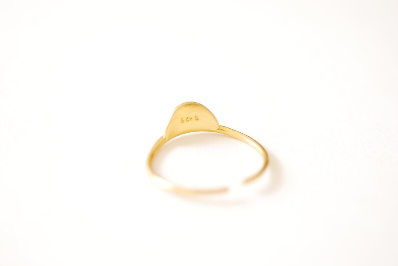 Hammered Half Circle Ring 925 Sterling Silver or Vermeil 18k Gold ...
