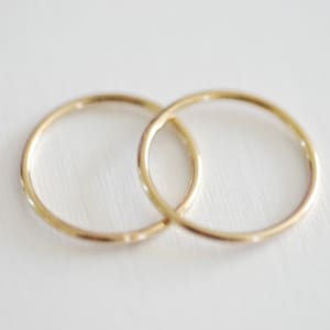 2 pcs 14k Gold Filled Links, Circle Infinity Eternity Charm Pendant, 18 gauge ga, karma links wholesale, 15mm Gold Filled Circle Link, E174