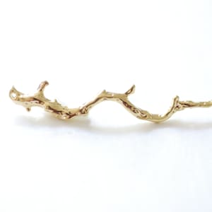 Vermeil Gold Twig Branch Connector Pendant- 18k gold over 925 sterling silver branch charm connector, branch connector, large branch, 192