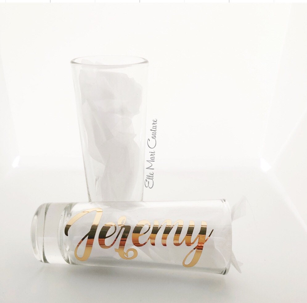 Personalized Shot Glasses Decals ONLY Custom Shot Glass Names Etsy