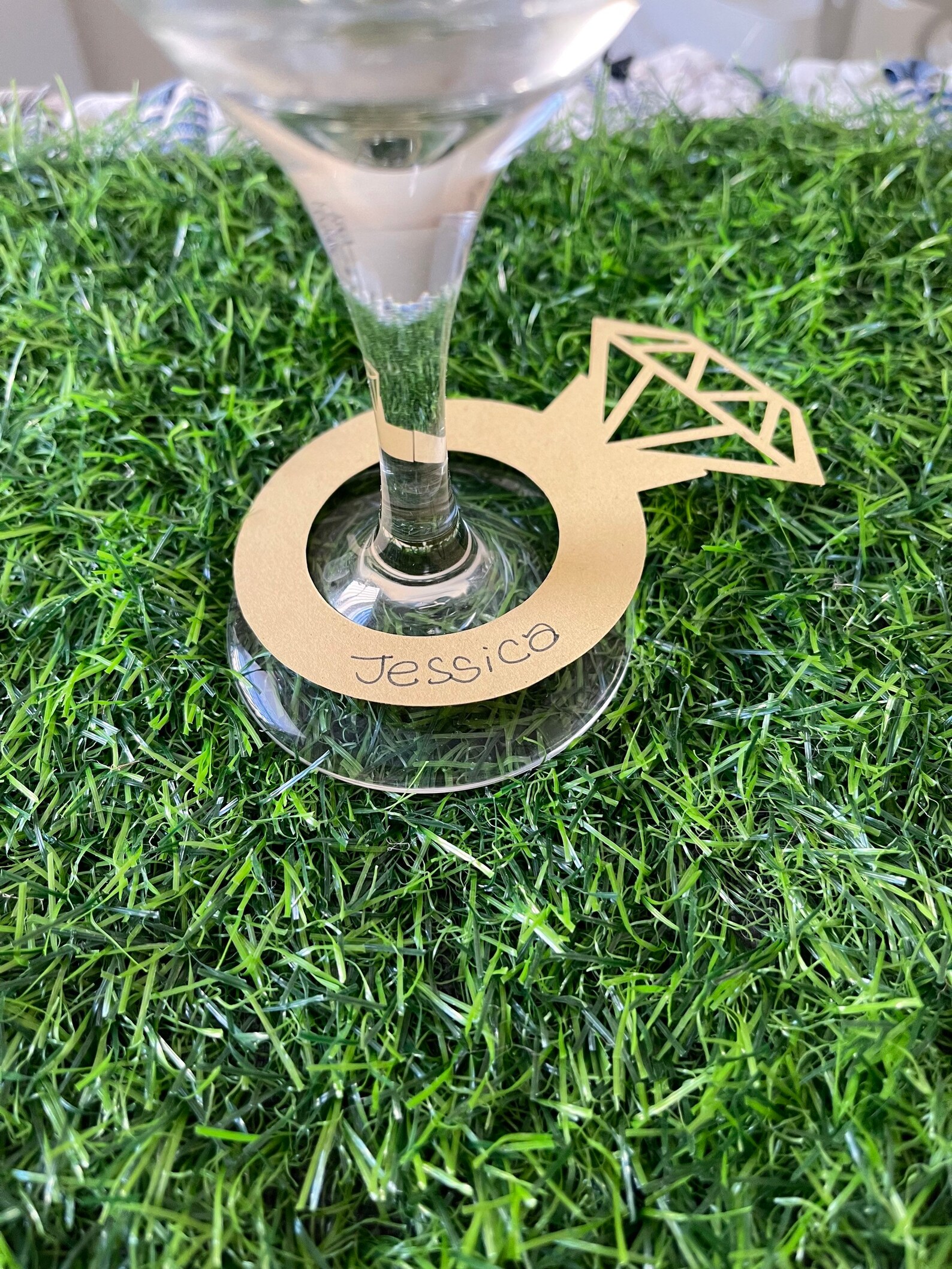 Diamond Ring Drink Tags set of 6 Bridal Shower Drink Tags Etsy