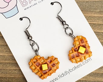 Heart Waffle Earrings
